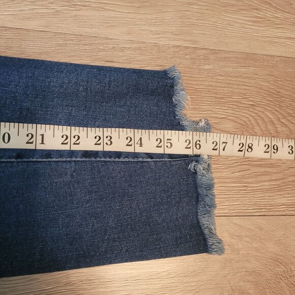 Royalty For Me Jeans Size 18 W Curvy Fit High Rise Ripped Frayed Slanted Ankle - Picture 8 of 10